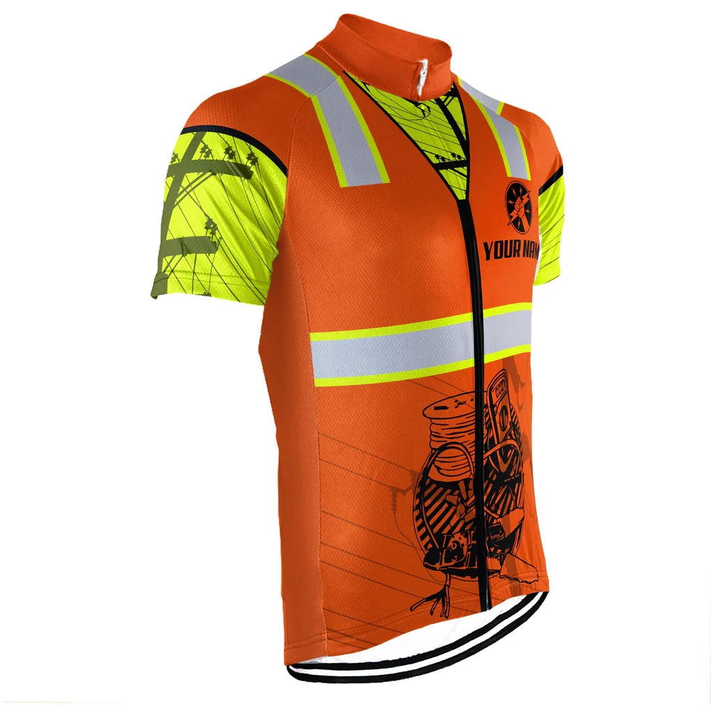 Customized Electrician Men's Cycling Jersey Short Sleeve
