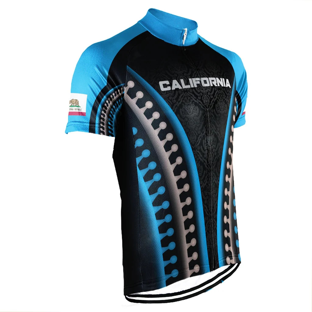 Customized California  Men's Cycling Jersey Short Sleeve