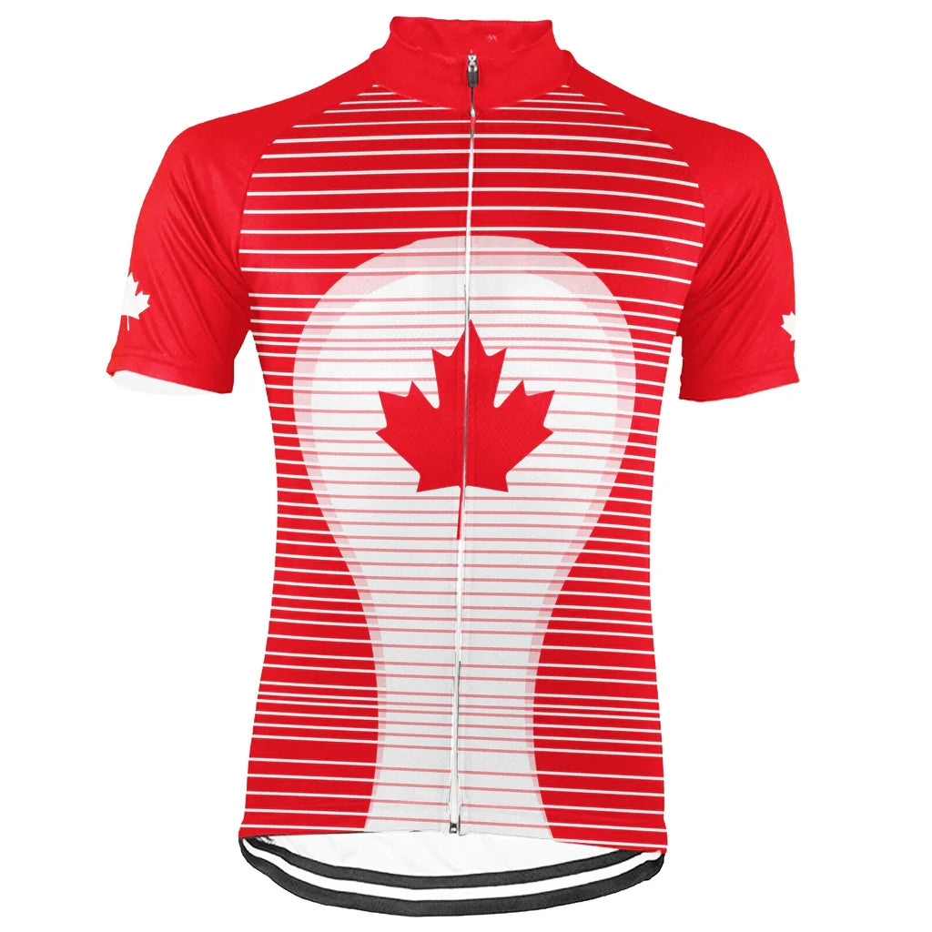 Customized Canada Cycling Jersey Short Sleeve For Men