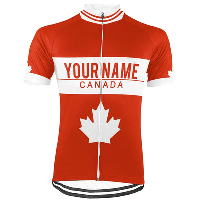 Customized Canada Cycling Jersey Short Sleeve For Men