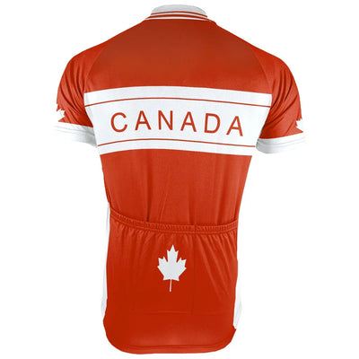 Customized Canada Cycling Jersey Short Sleeve For Men