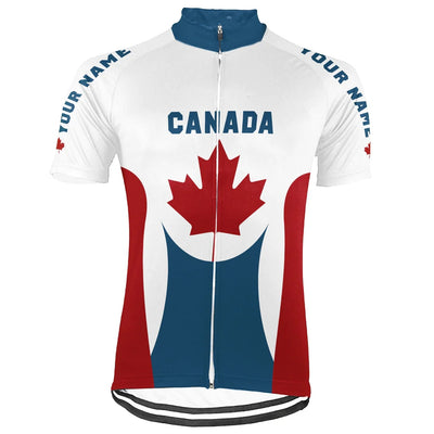 Customized Canada Cycling Jersey Short Sleeve For Men