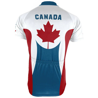 Customized Canada Cycling Jersey Short Sleeve For Men