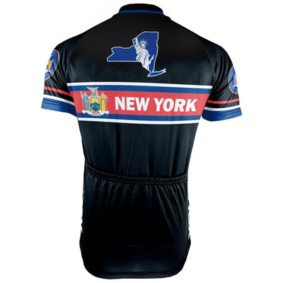 Customized New York Cycling Jersey Short Sleeve For Men