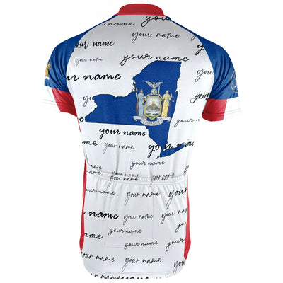 Customized New York Cycling Jersey Short Sleeve For Men