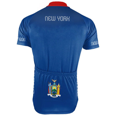 Customized New York Cycling Jersey Short Sleeve For Men