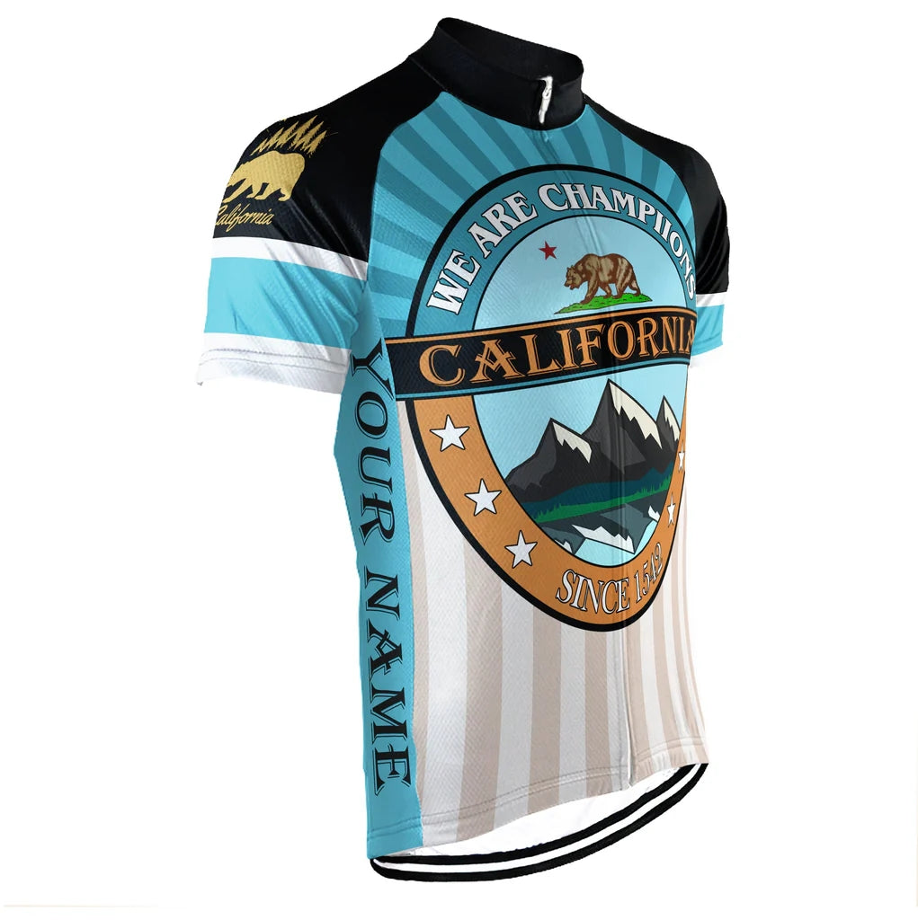 Customized california Men's Cycling Jersey Short Sleeve