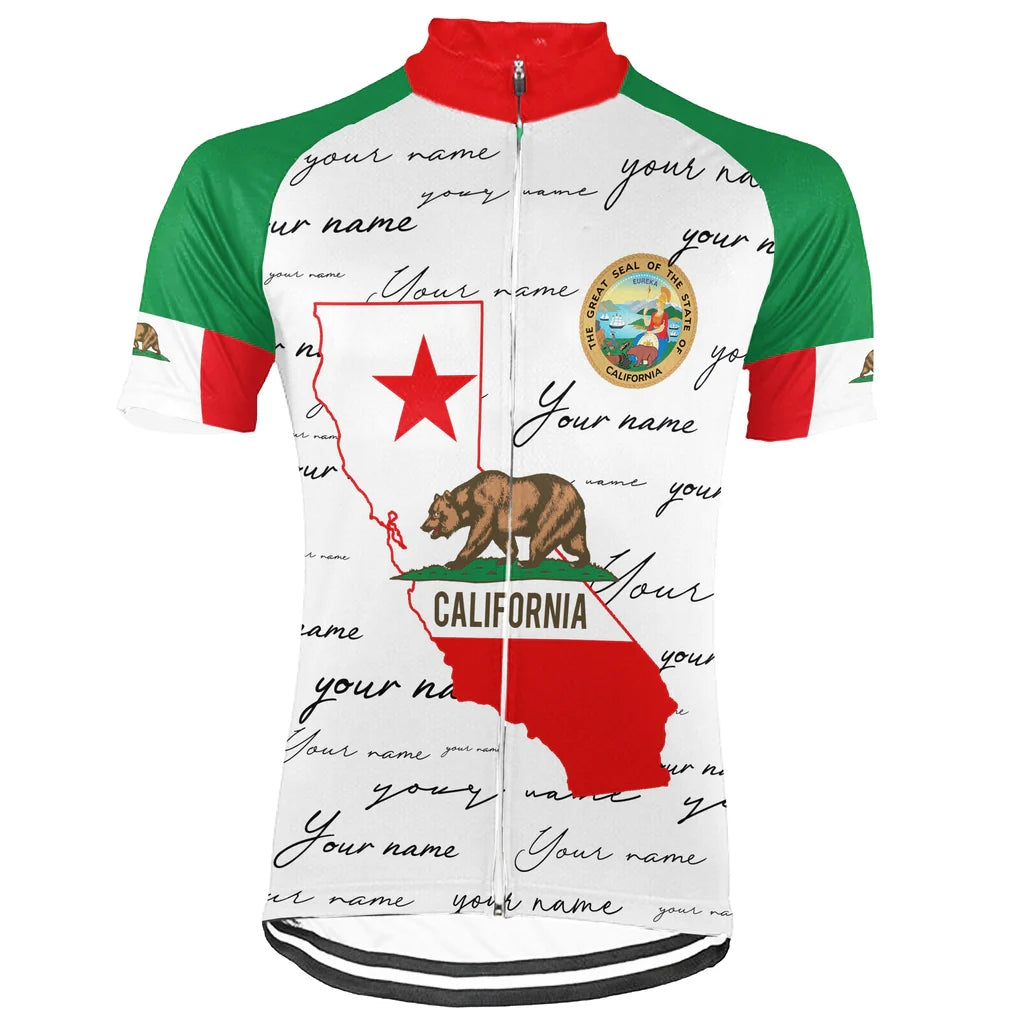 Customized california Men's Cycling Jersey Short Sleeve