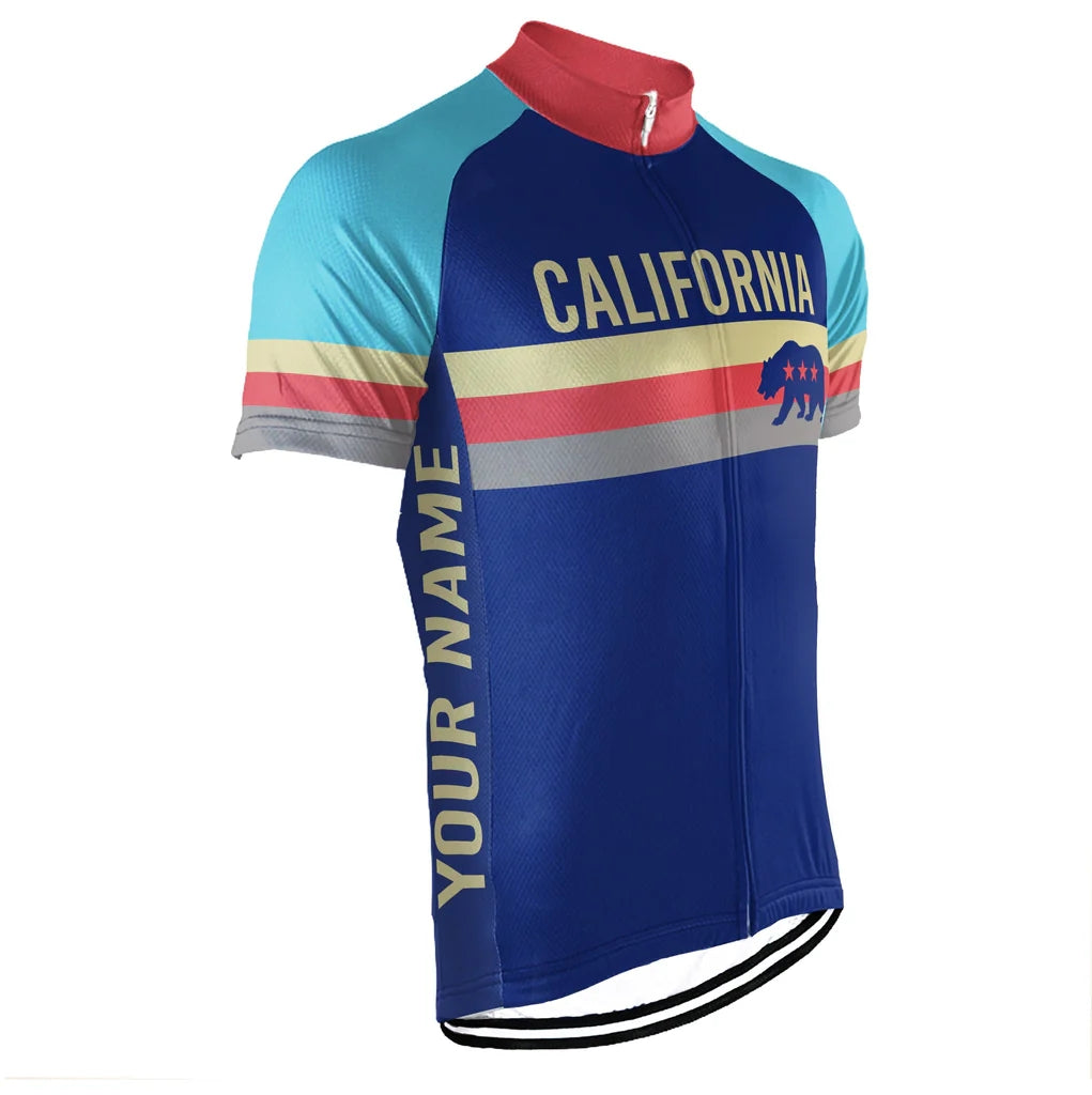 Customized california Men's Cycling Jersey Short Sleeve