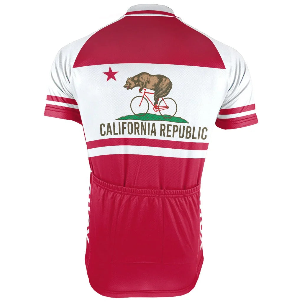 Customized california Men's Cycling Jersey Short Sleeve