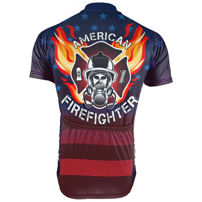 Customized Firefighter Men's Cycling Jersey Short Sleeve