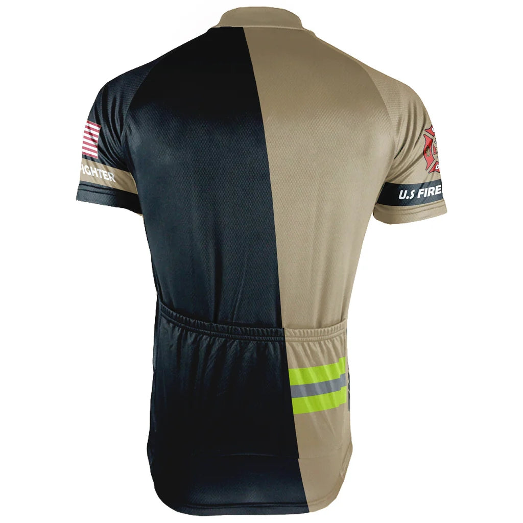 Customized Firefighter Men's Cycling Jersey Short Sleeve