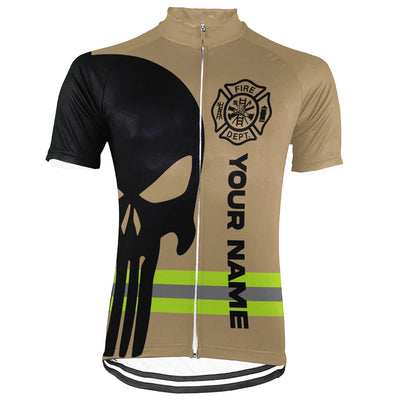 Customized Firefighter Men's Cycling Jersey Short Sleeve