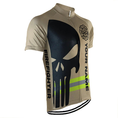 Customized Firefighter Men's Cycling Jersey Short Sleeve