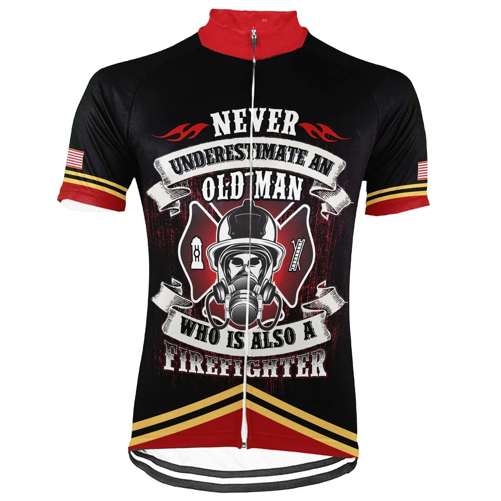 Customized Firefighter Men's Cycling Jersey Short Sleeve