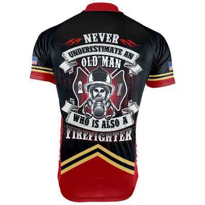 Customized Firefighter Men's Cycling Jersey Short Sleeve