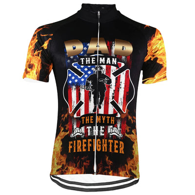 Customized Firefighter Men's Cycling Jersey Short Sleeve
