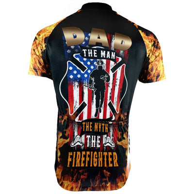 Customized Firefighter Men's Cycling Jersey Short Sleeve