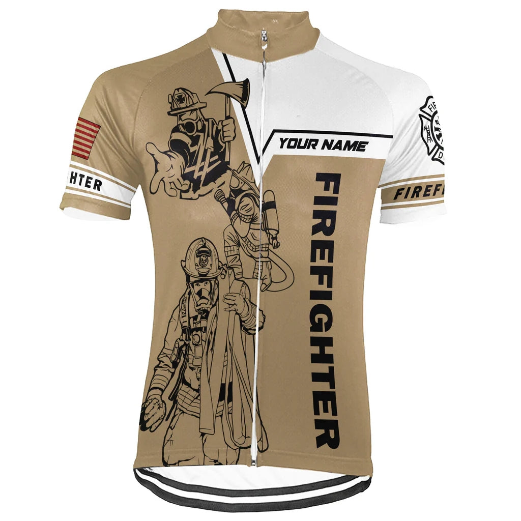 Customized Firefighter Men's Cycling Jersey Short Sleeve