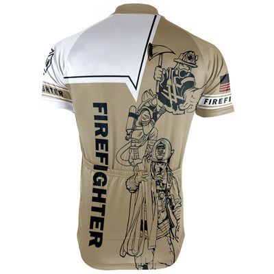 Customized Firefighter Men's Cycling Jersey Short Sleeve