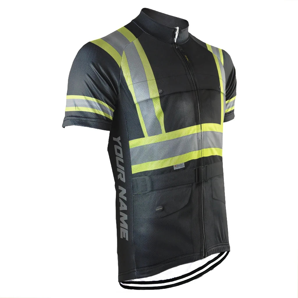 Customized Firefighter Men's Cycling Jersey Short Sleeve