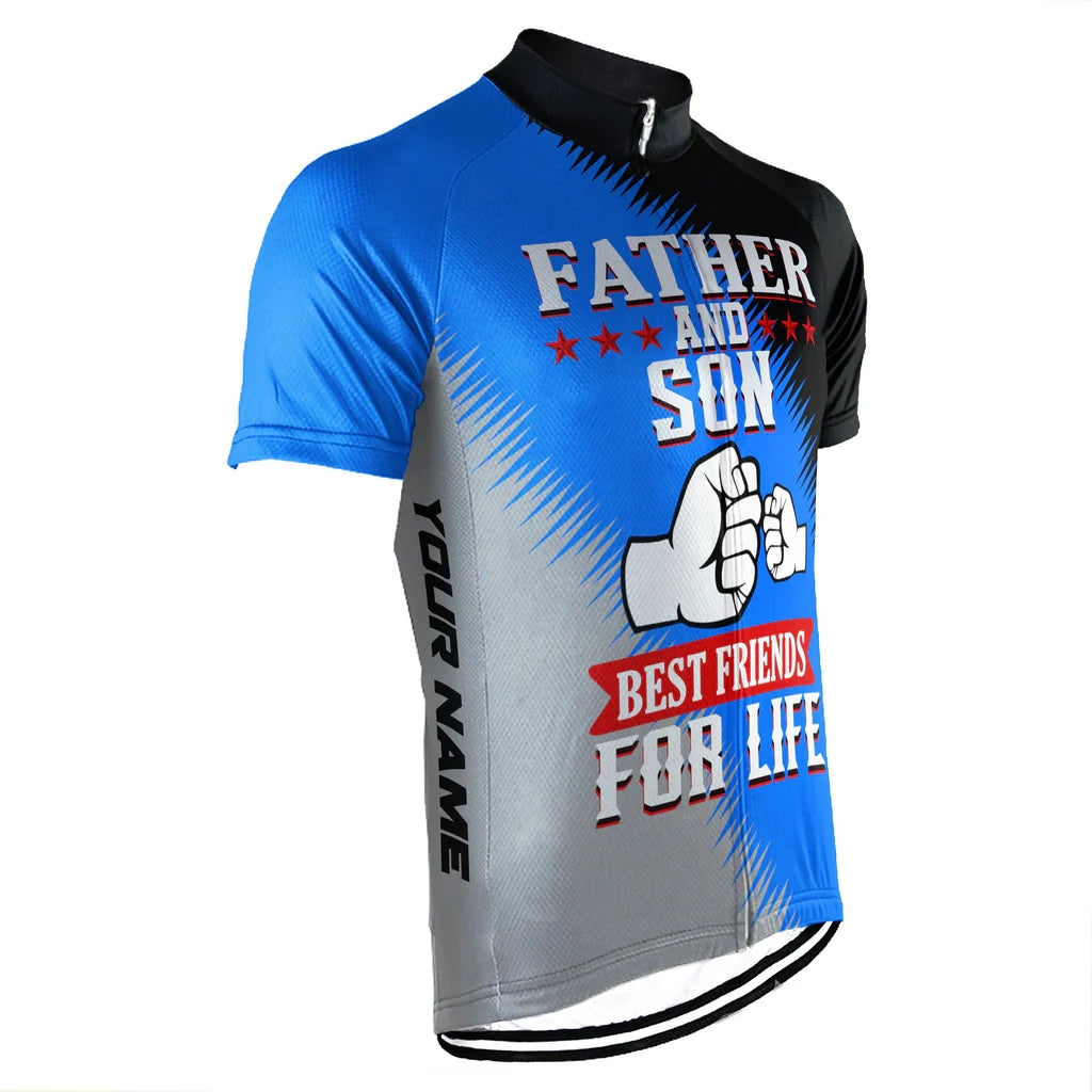 Customized Father And Son Men's Cycling Jersey Short Sleeve