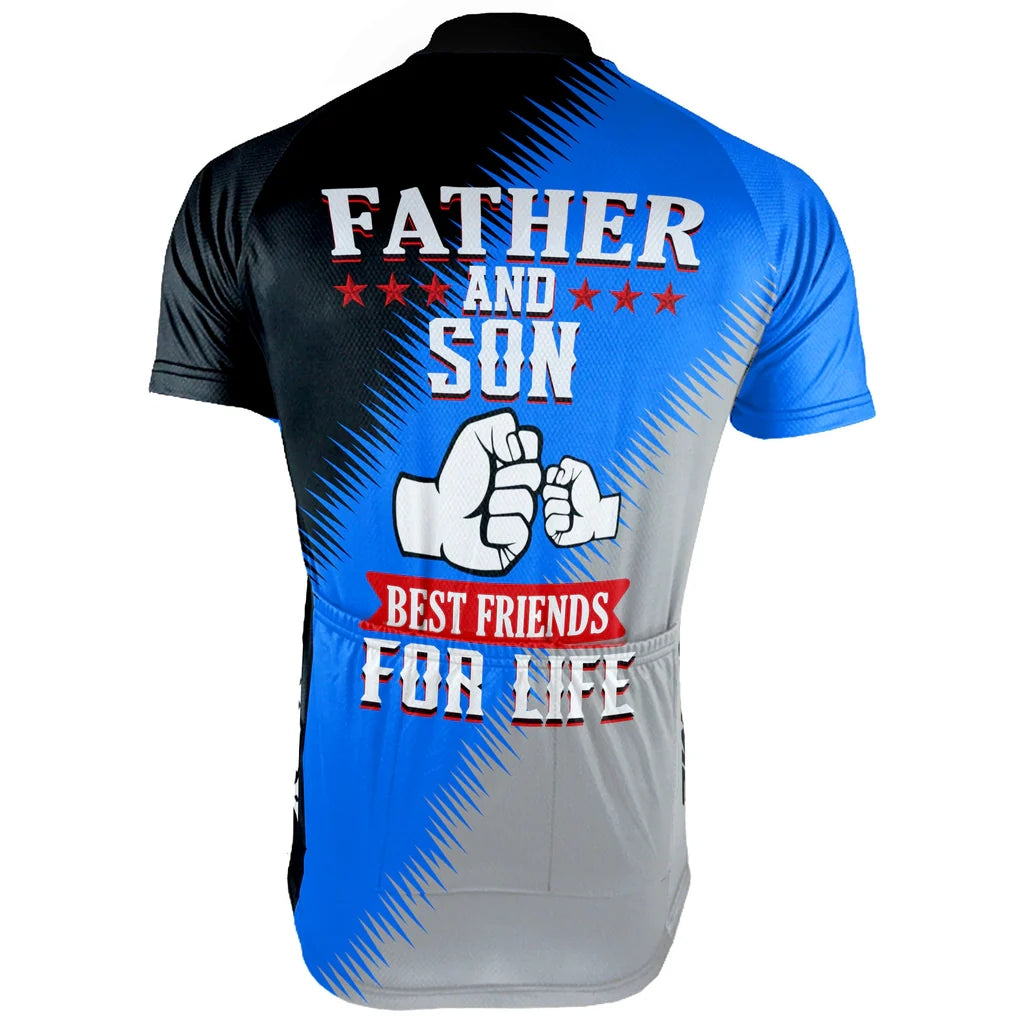 Customized Father And Son Men's Cycling Jersey Short Sleeve