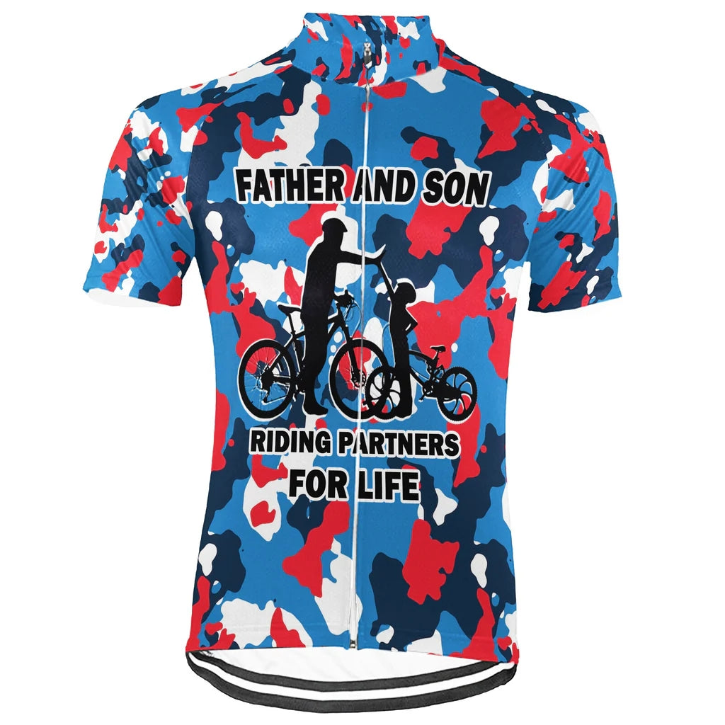 Customized Father And Son Men's Cycling Jersey Short Sleeve