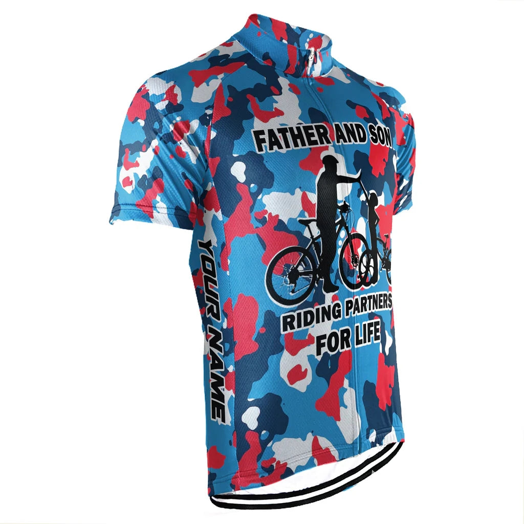 Customized Father And Son Men's Cycling Jersey Short Sleeve