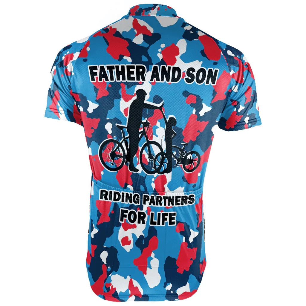 Customized Father And Son Men's Cycling Jersey Short Sleeve