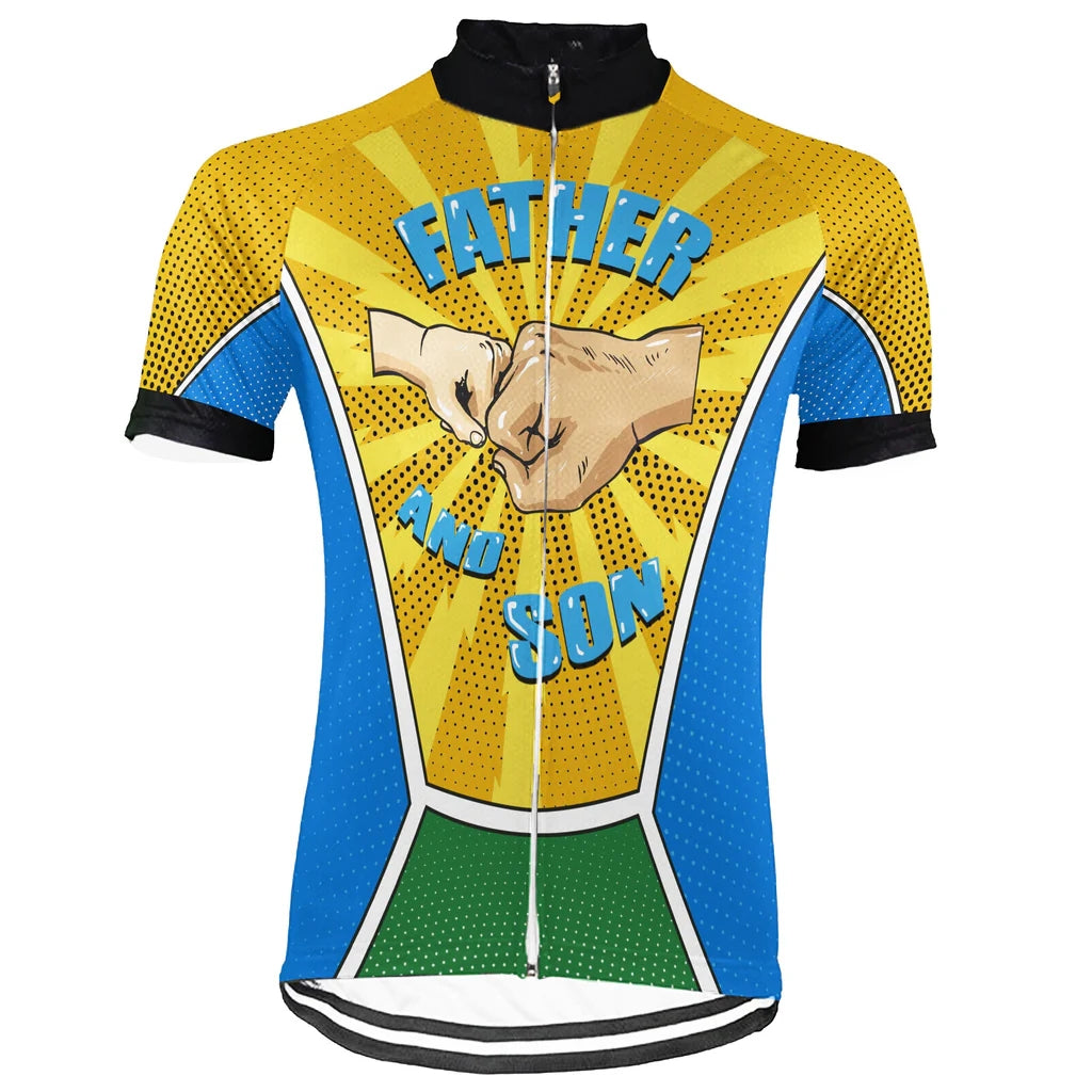Customized Father And Son Men's Cycling Jersey Short Sleeve