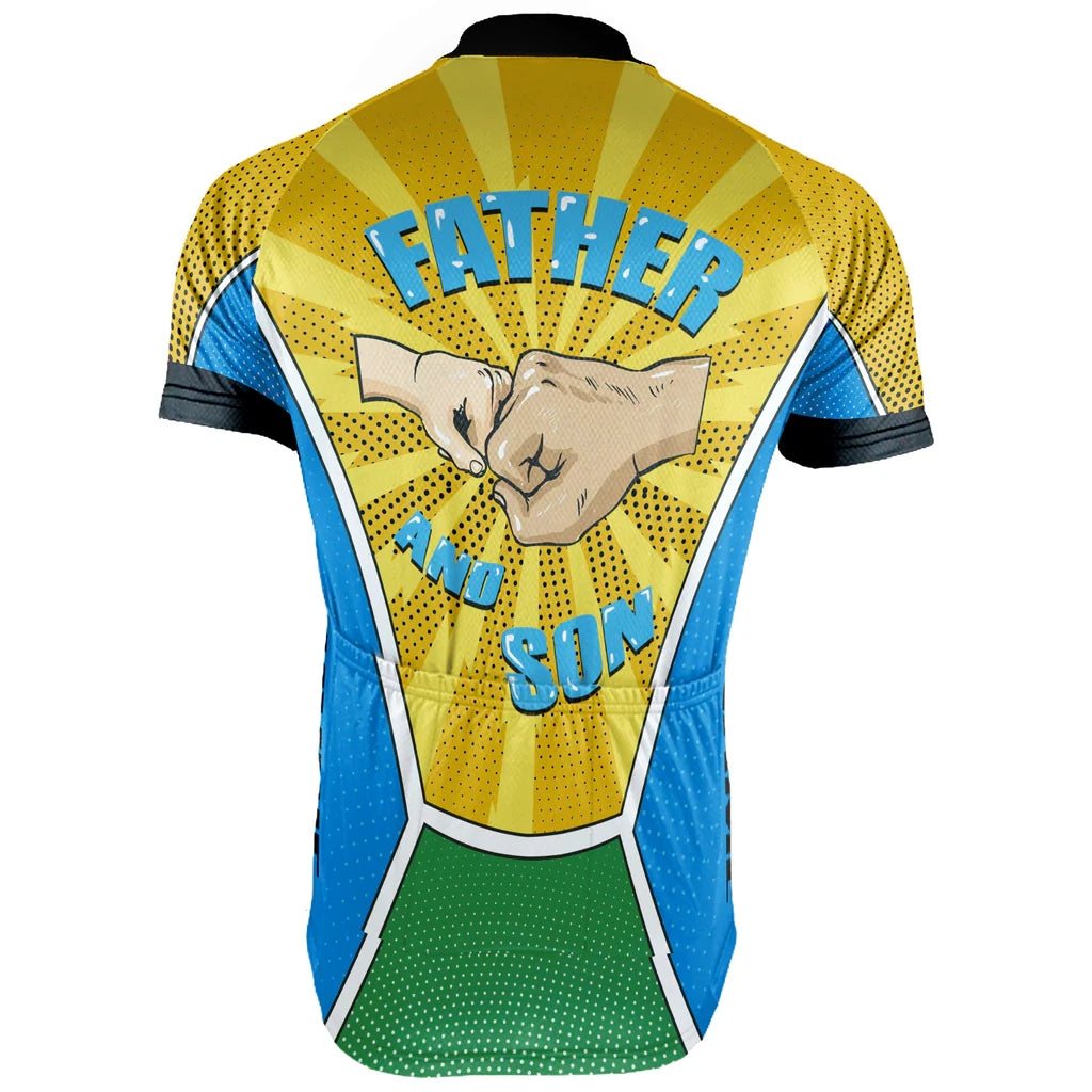 Customized Father And Son Men's Cycling Jersey Short Sleeve