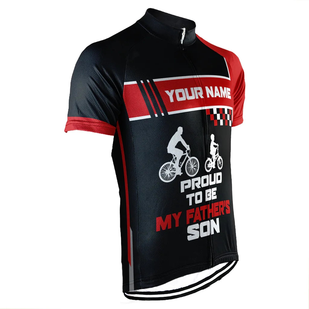 Customized Father And Son Men's Cycling Jersey Short Sleeve