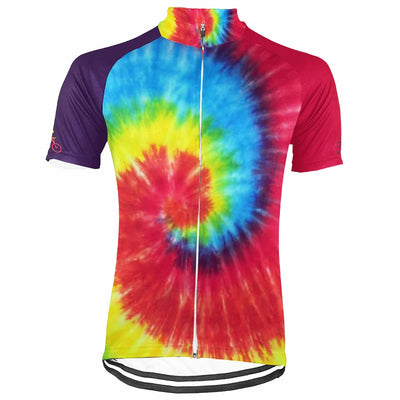 Customized Tie Dye Men's Cycling Jersey Short Sleeve