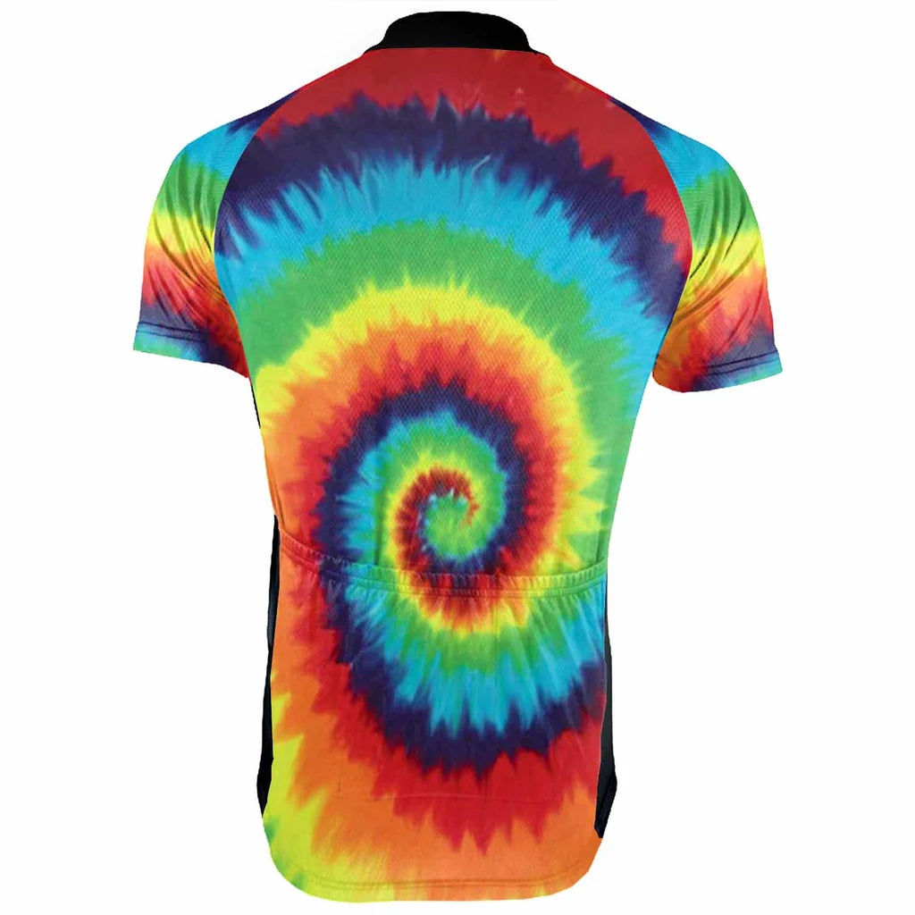 Customized Tie Dye Men's Cycling Jersey Short Sleeve