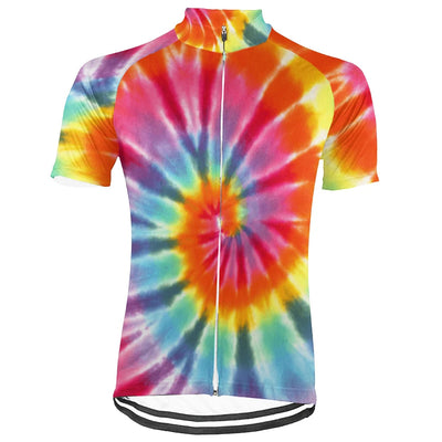 Customized Tie Dye Men's Cycling Jersey Short Sleeve