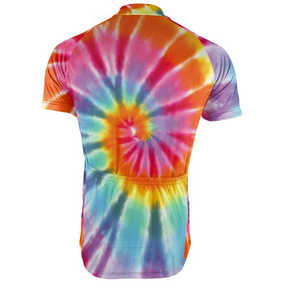 Customized Tie Dye Men's Cycling Jersey Short Sleeve