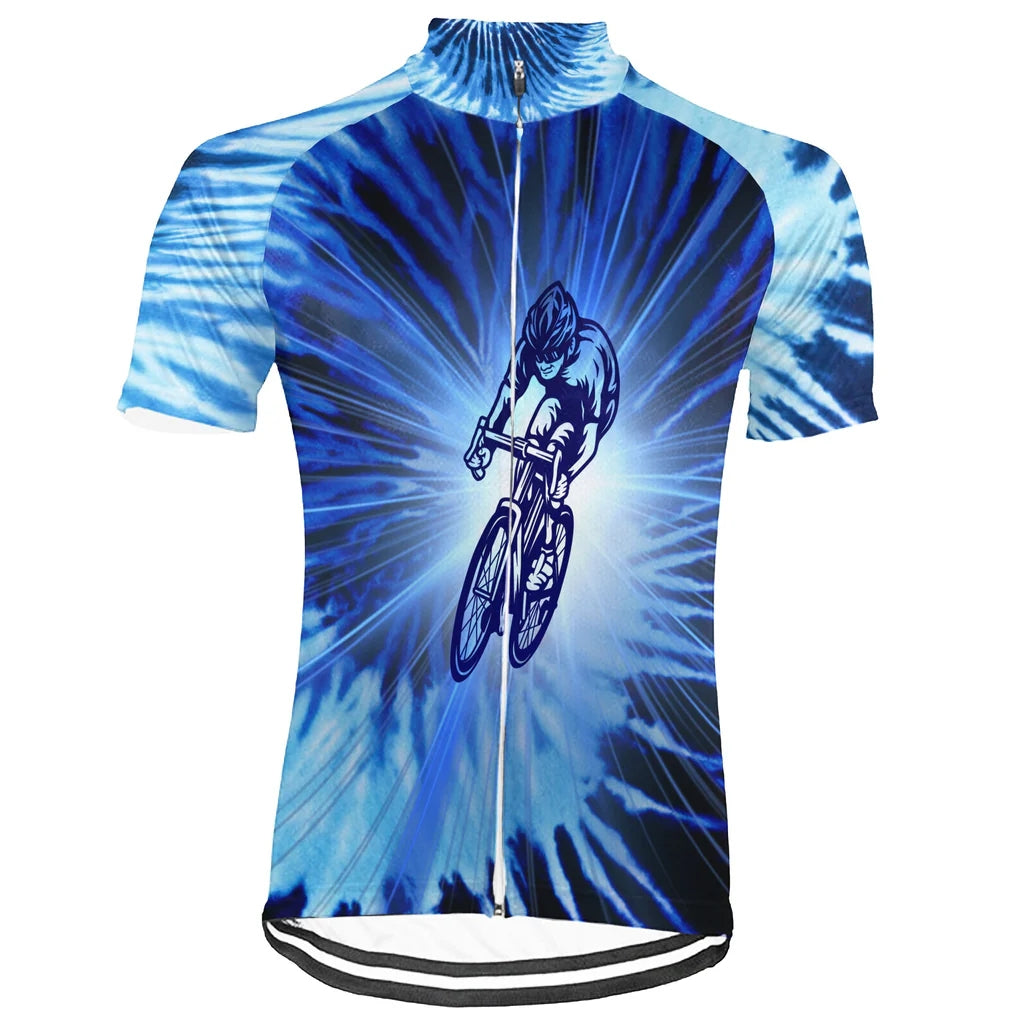Customized Tie Dye Men's Cycling Jersey Short Sleeve