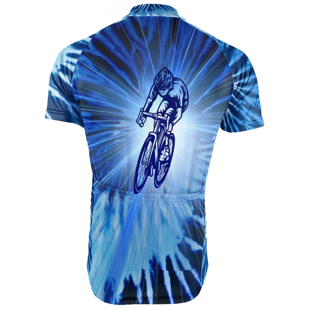 Customized Tie Dye Men's Cycling Jersey Short Sleeve