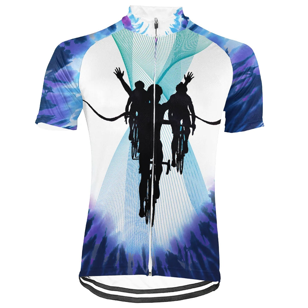 Customized Tie Dye Men's Cycling Jersey Short Sleeve