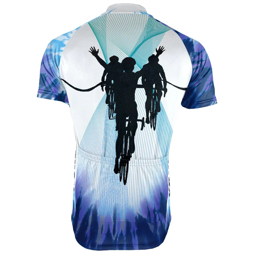 Customized Tie Dye Men's Cycling Jersey Short Sleeve