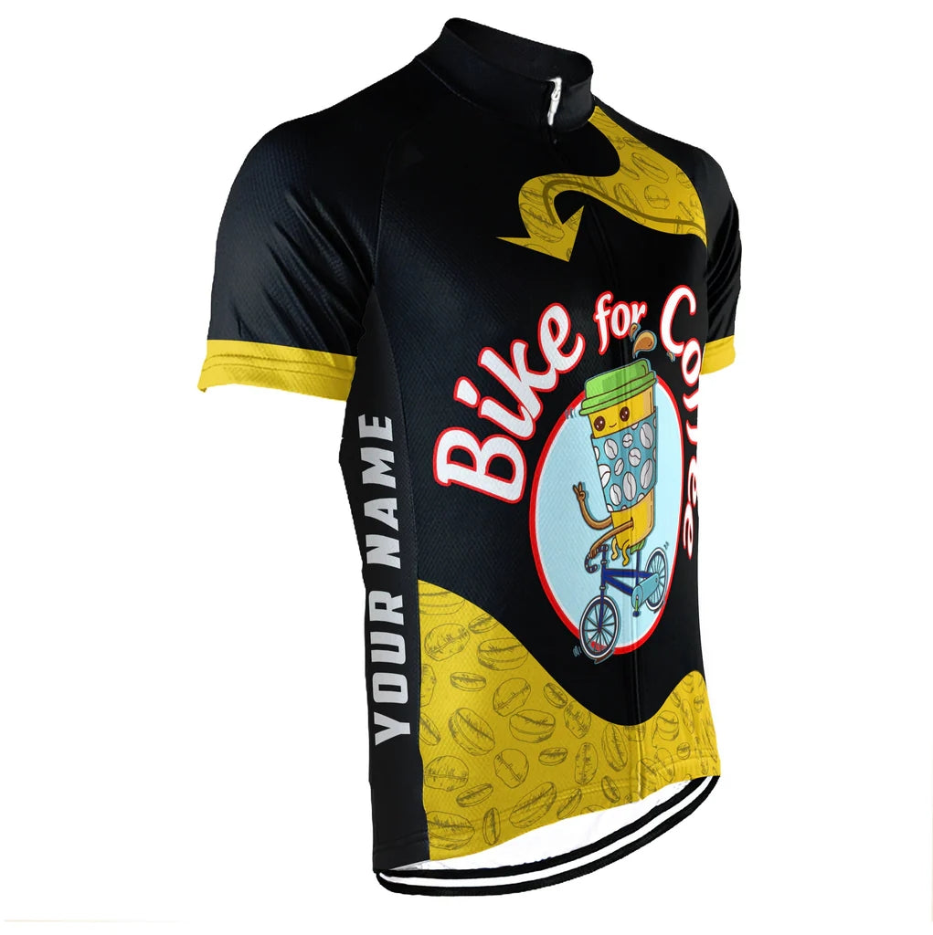 Customized Coffee Men's Cycling Jersey Short Sleeve