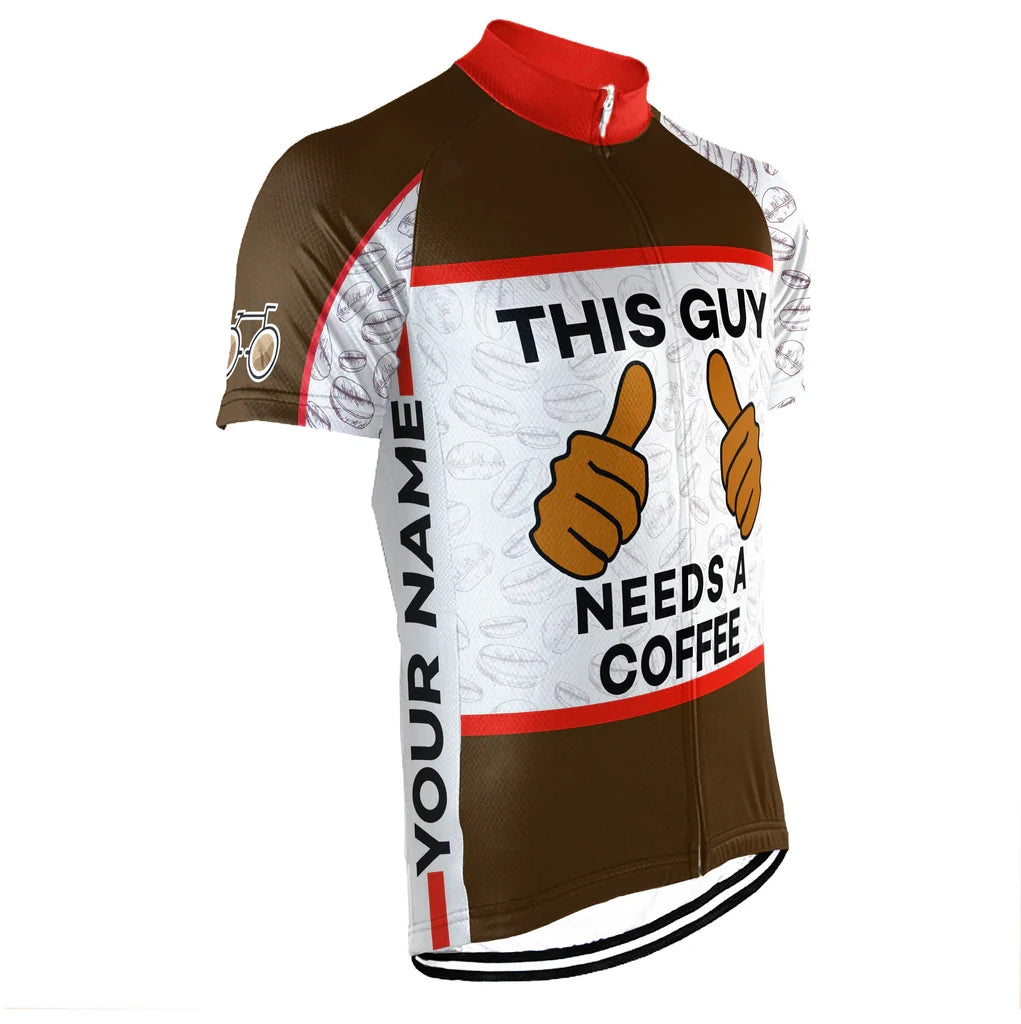 Customized Coffee Men's Cycling Jersey Short Sleeve
