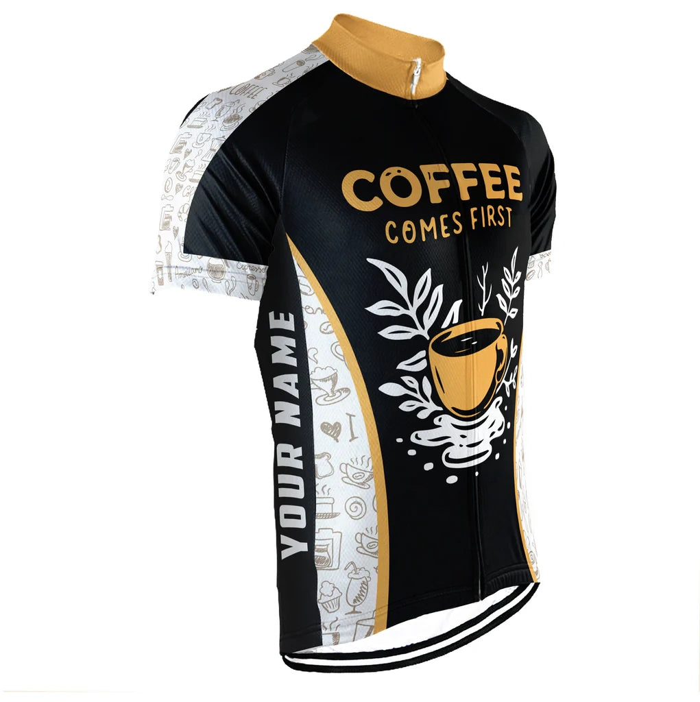 Customized Coffee Men's Cycling Jersey Short Sleeve