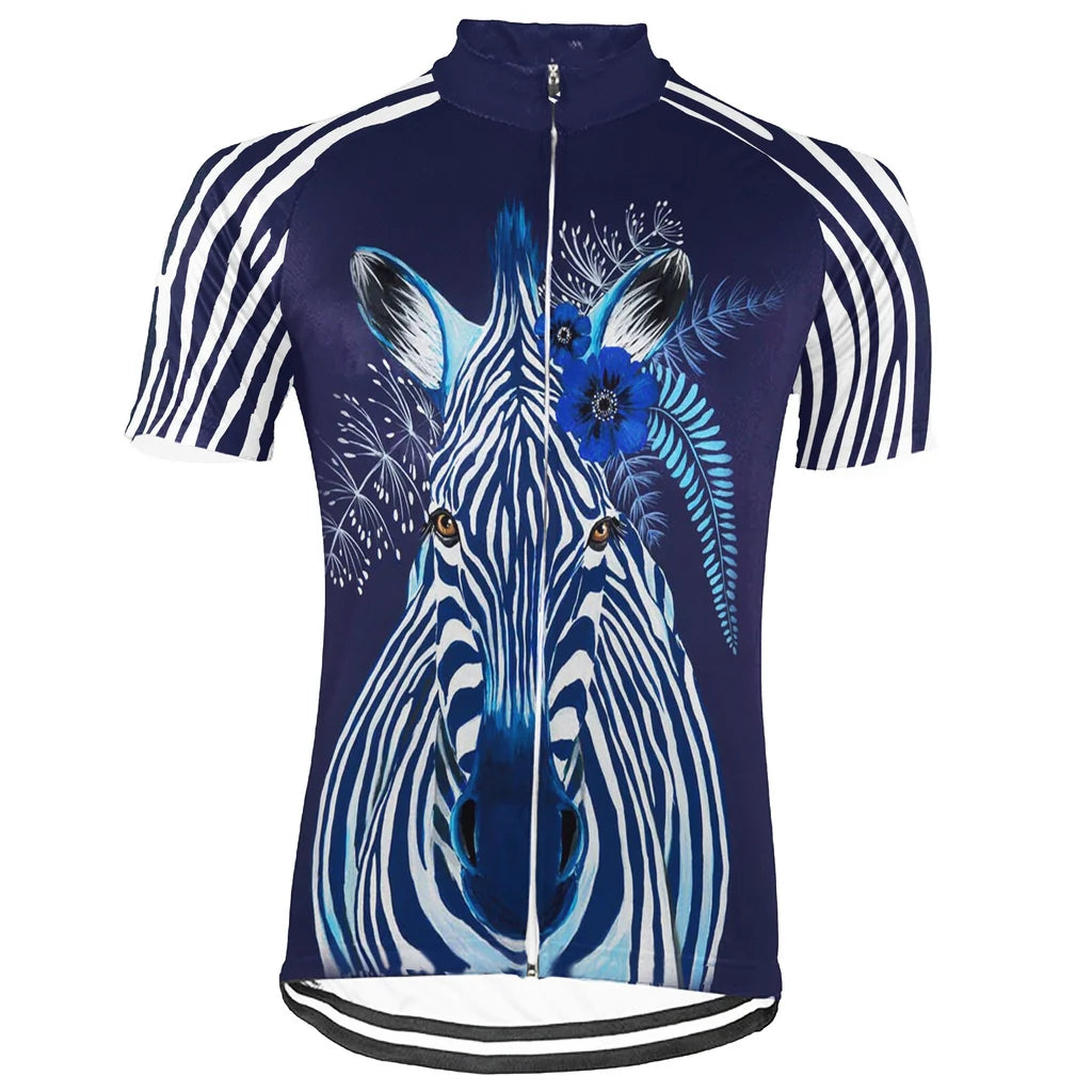 Customized Zebra Men's Cycling Jersey Short Sleeve