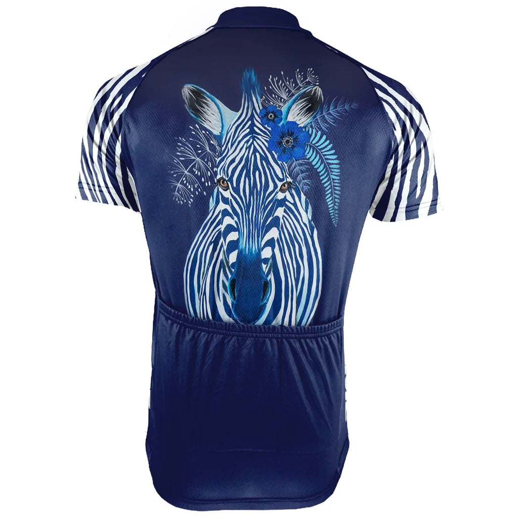 Customized Zebra Men's Cycling Jersey Short Sleeve