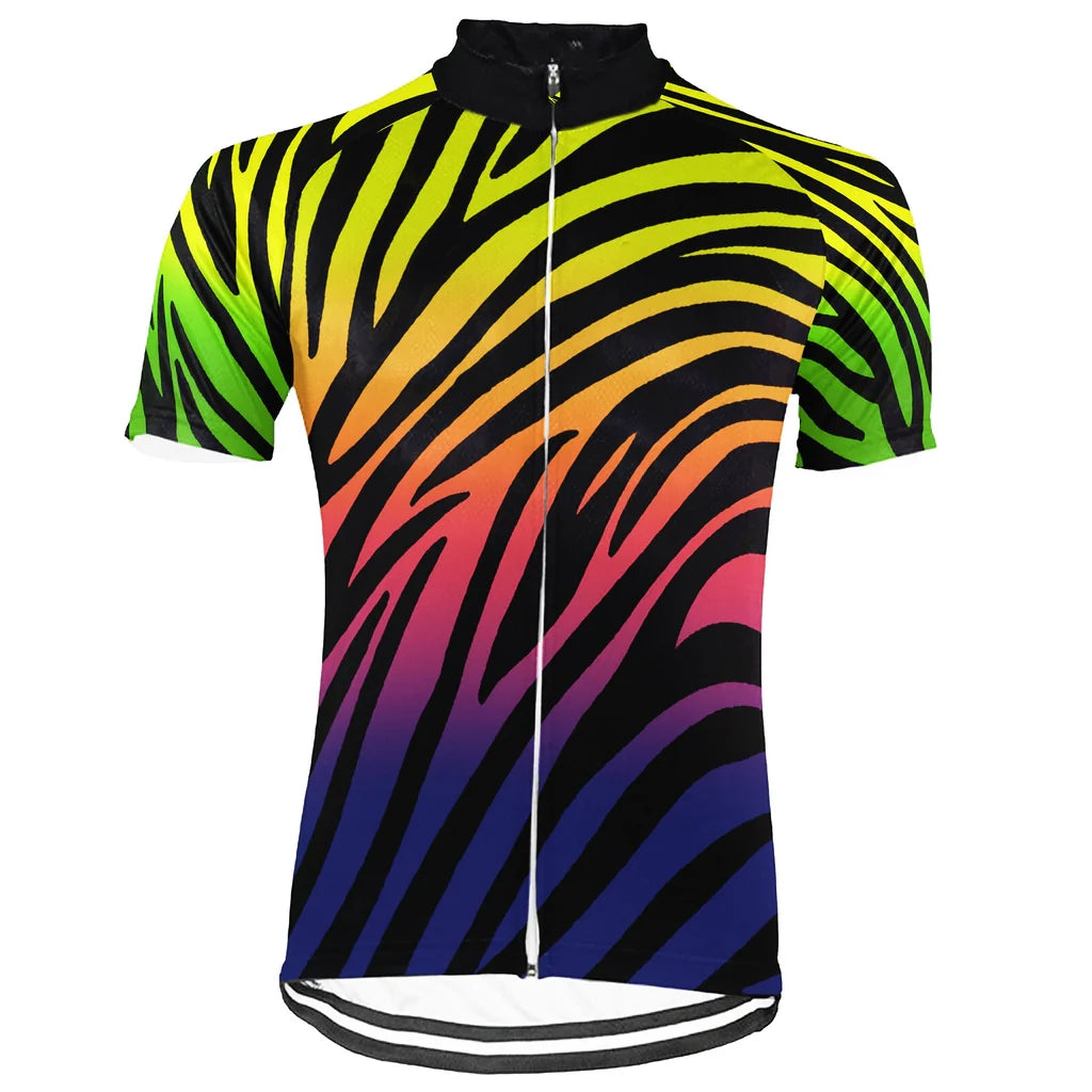Customized Zebra Men's Cycling Jersey Short Sleeve