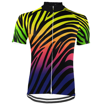 Customized Zebra Men's Cycling Jersey Short Sleeve