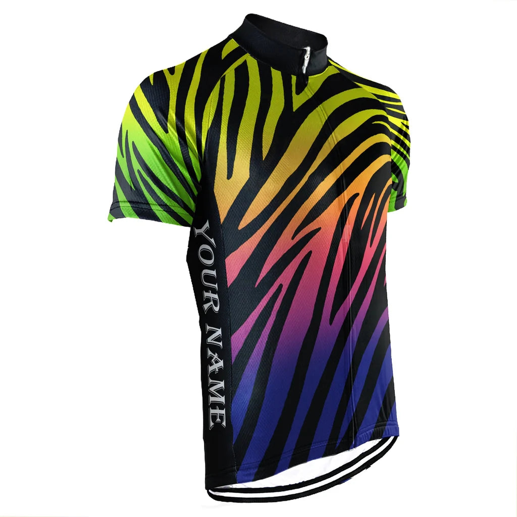 Customized Zebra Men's Cycling Jersey Short Sleeve