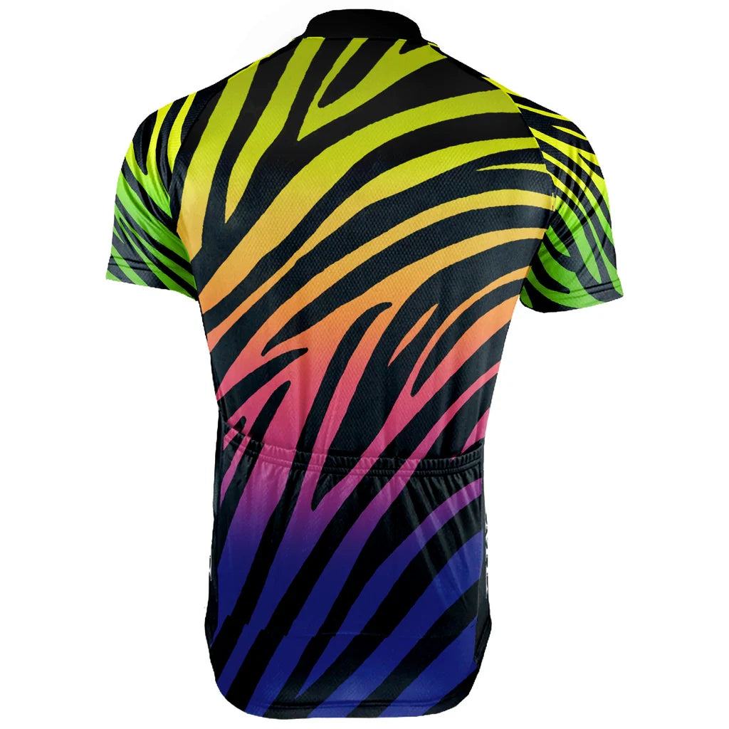 Customized Zebra Men's Cycling Jersey Short Sleeve